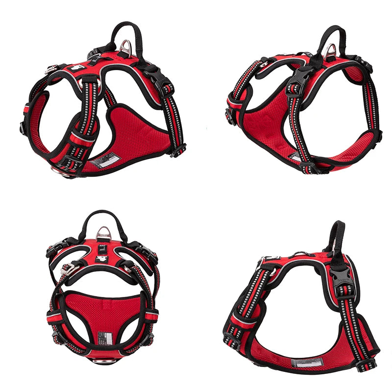 Truelove Pet Reflective Nylon Dog Harness No Pull Adjustable Medium Large Naughty Dog Vest Safety Walking Running Training