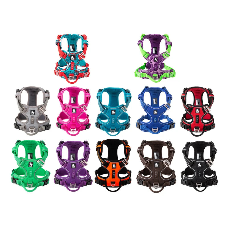 Truelove Reflective Nylon Dog Harness No Pull Adjustable Medium Large Dog Vest for Safe Walking Running Adventures