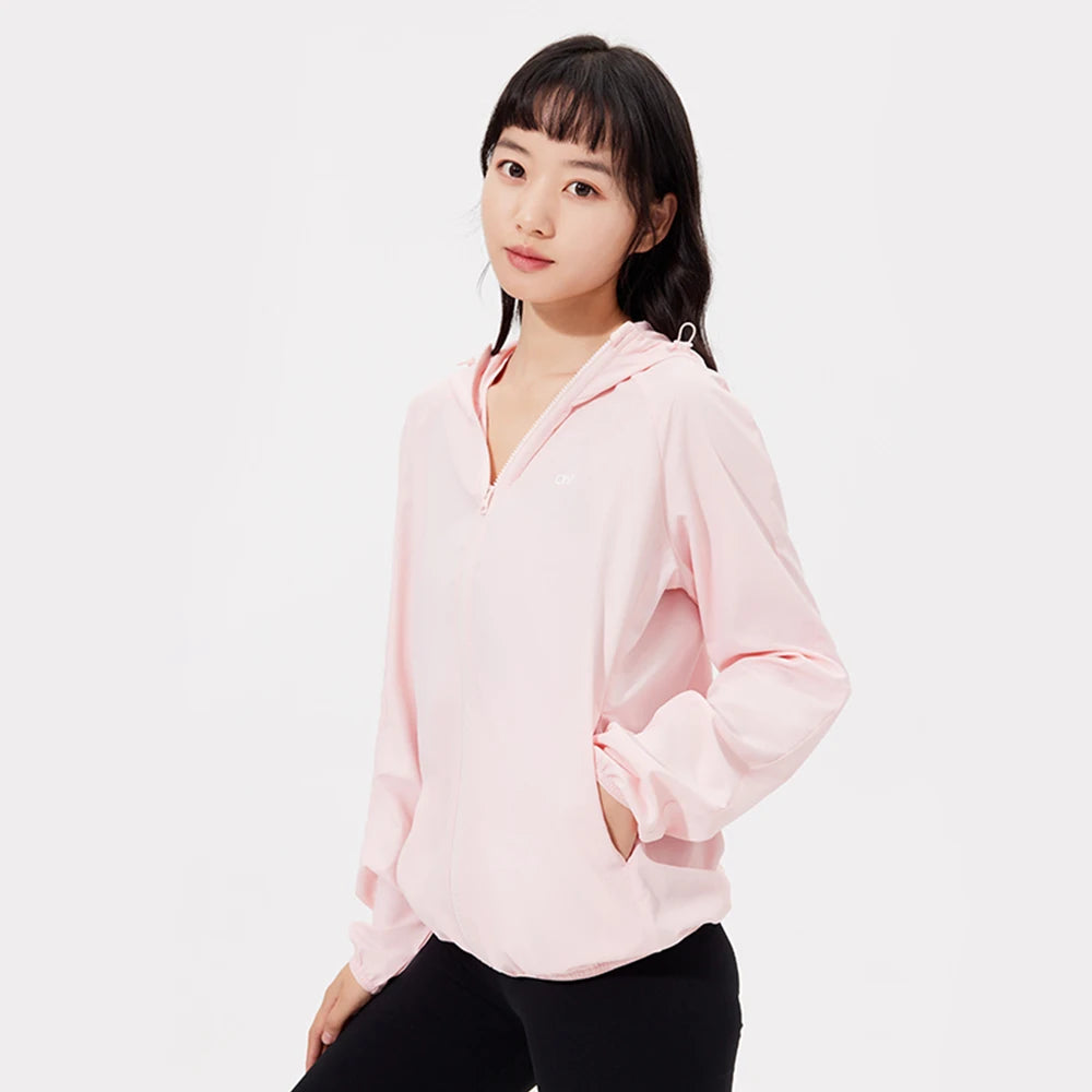 OhSunny Women's Sunscreen Jacket Outdoor Casual UV Protection Hoodie UPF50+ Breathable Coat for Running and Cycling