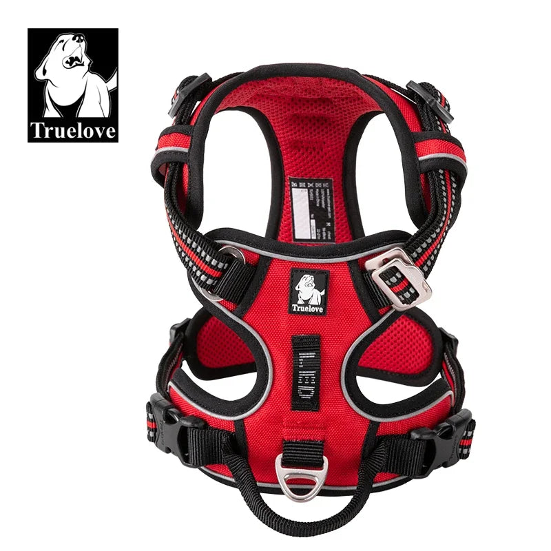 Truelove Reflective Nylon Dog Harness No Pull Adjustable Medium Large Dog Vest for Safe Walking Running Adventures
