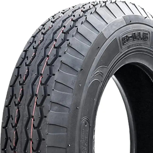 Set of 4 NM519 Premium Trailer Tires ST8 14.5 8X14.5 Load Range G 14 Ply Black Side Wall All Season Highway Performance