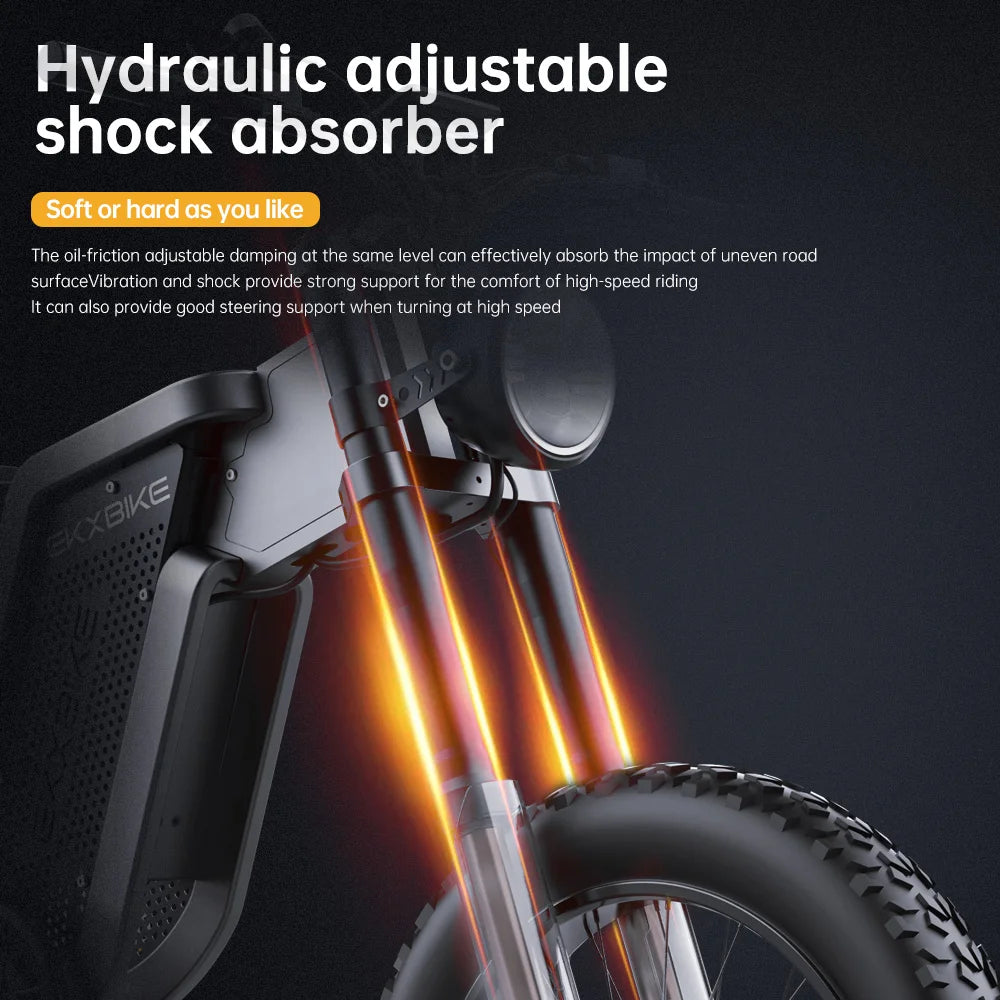 EKX X21 Adults Electric Bike 2000W 48V 35AH Samsung Battery 55km/h Off Road Mountain Ebike 20 Inch 4.0 Tyres