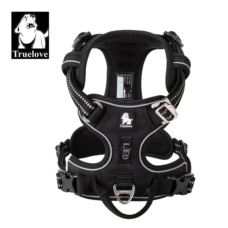 Truelove Reflective Nylon Dog Harness No Pull Adjustable Medium Large Dog Vest for Safe Walking Running Adventures