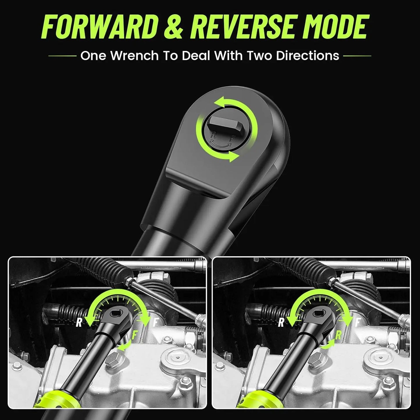 Cordless Ratchet Wrench 3 Eighths Inch 58 Ft Lbs 400 RPM