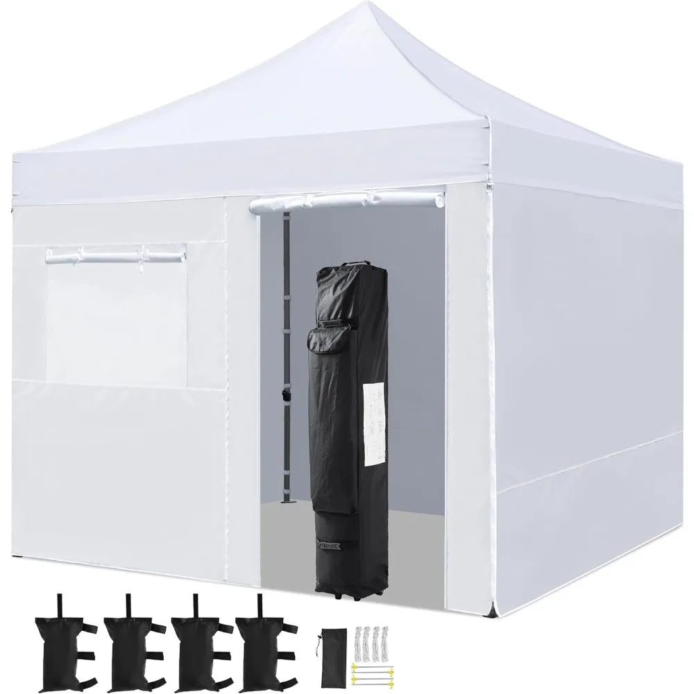 10x10 Pop Up Canopy Tent With Removable Sidewalls Waterproof