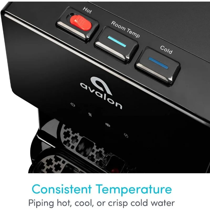 Avalon Bottom Loading Water Cooler Dispenser with BioGuard Three Temperature Settings Hot Cold Room Water Stainless Steel