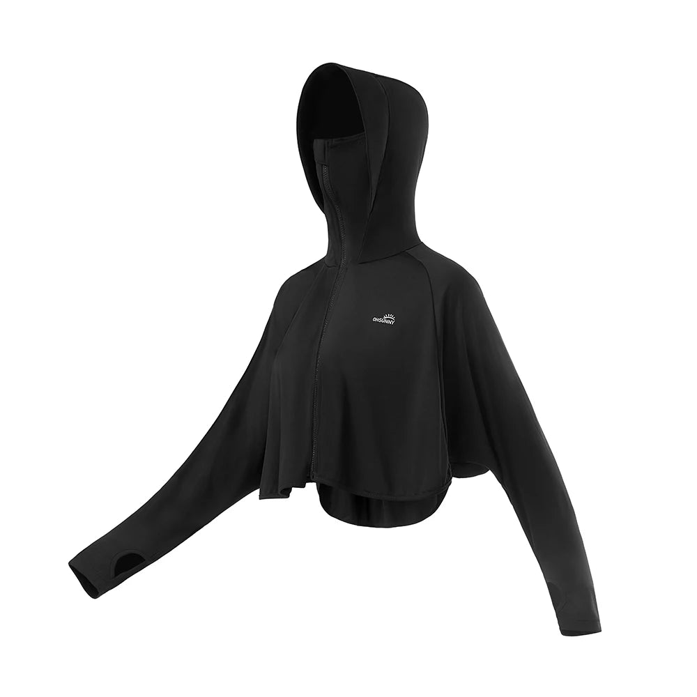 OhSunny Women's Sunscreen Jacket Outdoor Casual UV Protection Hoodie UPF50+ Breathable Coat for Running and Cycling