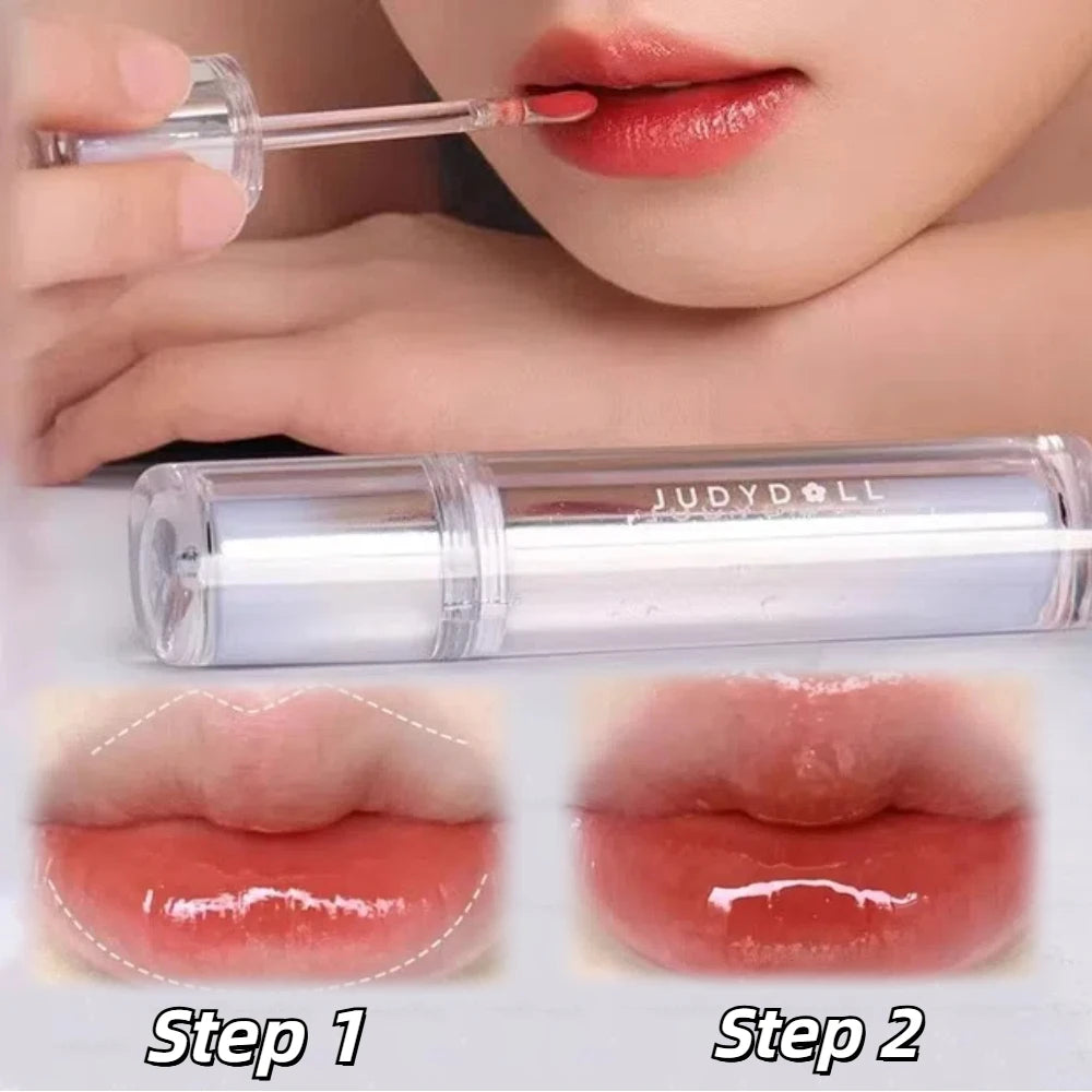 Judydoll Lip Glaze Mirror Shine Watery Lipstick Non Stick Cup Long Lasting Moisturizing Lip Tint Waterproof Makeup Cosmetics