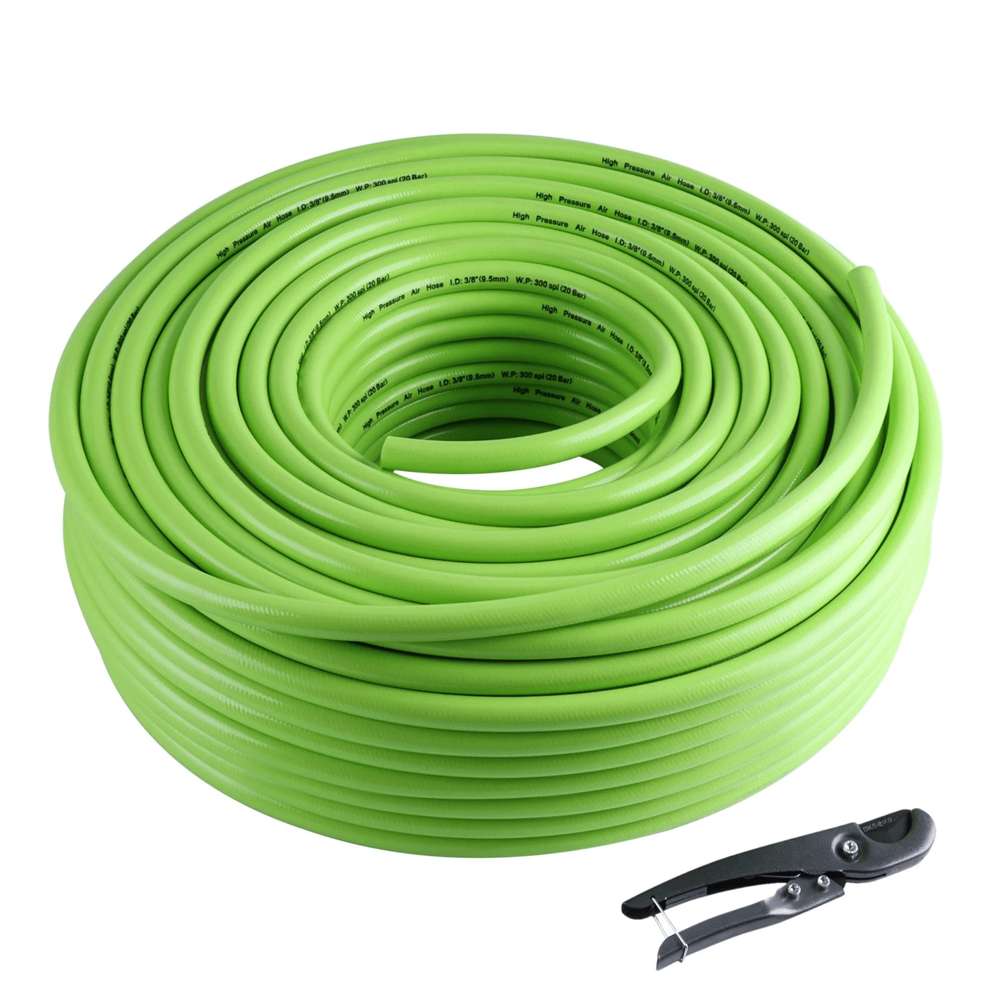 Air Hose 3/8 Inch Heavy Duty Lightweight Kink Resistant Flexible Compressor 300 PSI Working Pressure