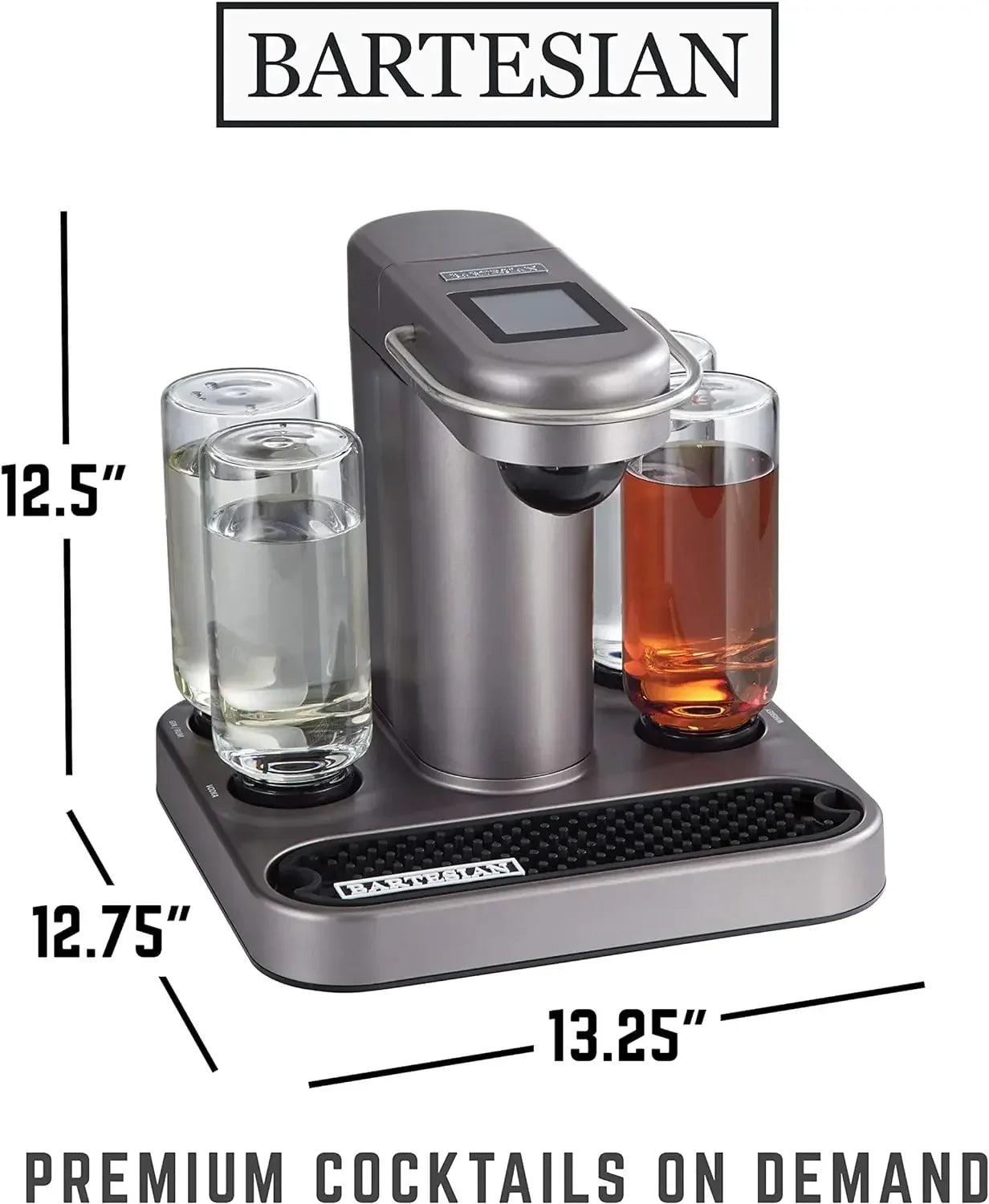 Bartesian Premium Cocktail and Margarita Machine for Home Bar with Push Button Simplicity and Easy to Clean Design
