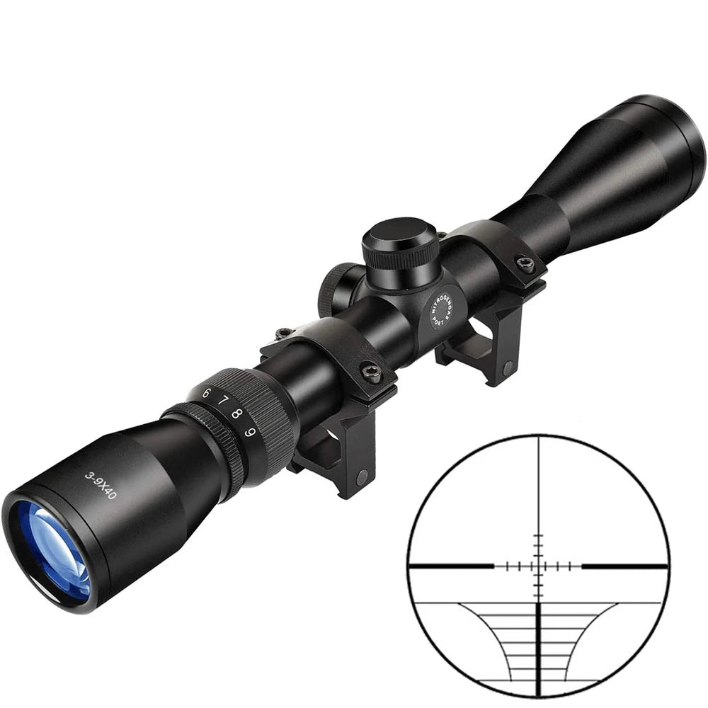 3-9X40 Hunting Deer Air Rifle Scope Wire Rangefinder Reticle Crossbow Mil Dot Riflescope Optical Sights