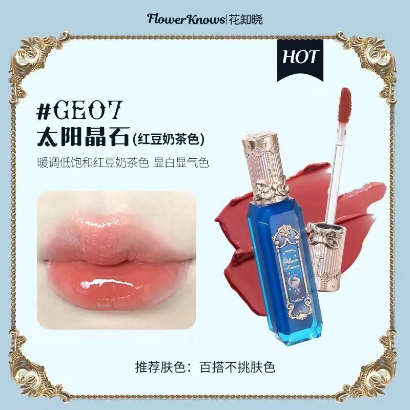Flower Knows Strawberry Rococo Series Cloud Lip Cream Lip Gloss Long Lasting Velvet Lip Tint Lipstick for Women