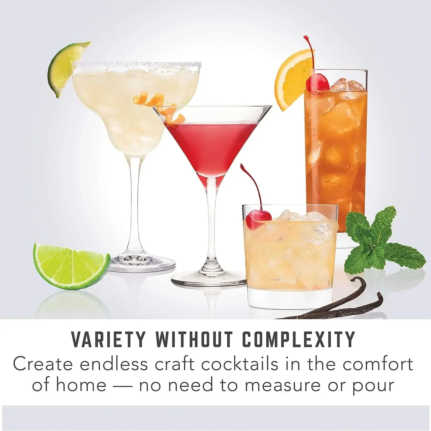 Bartesian Premium Cocktail and Margarita Machine for Home Bar with Push Button Simplicity and Easy to Clean Design