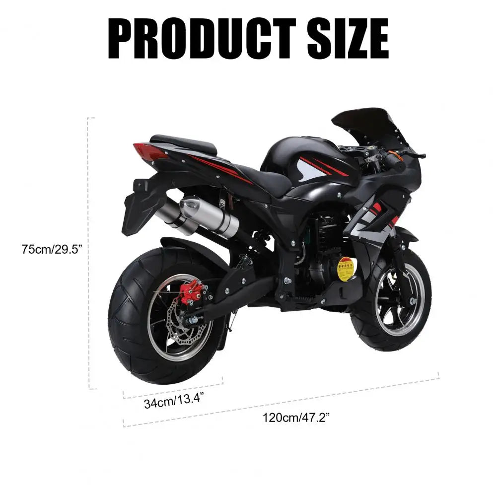 49cc 4 Stroke Pocket Rocket Motorcycle With 8 Inch Wheels