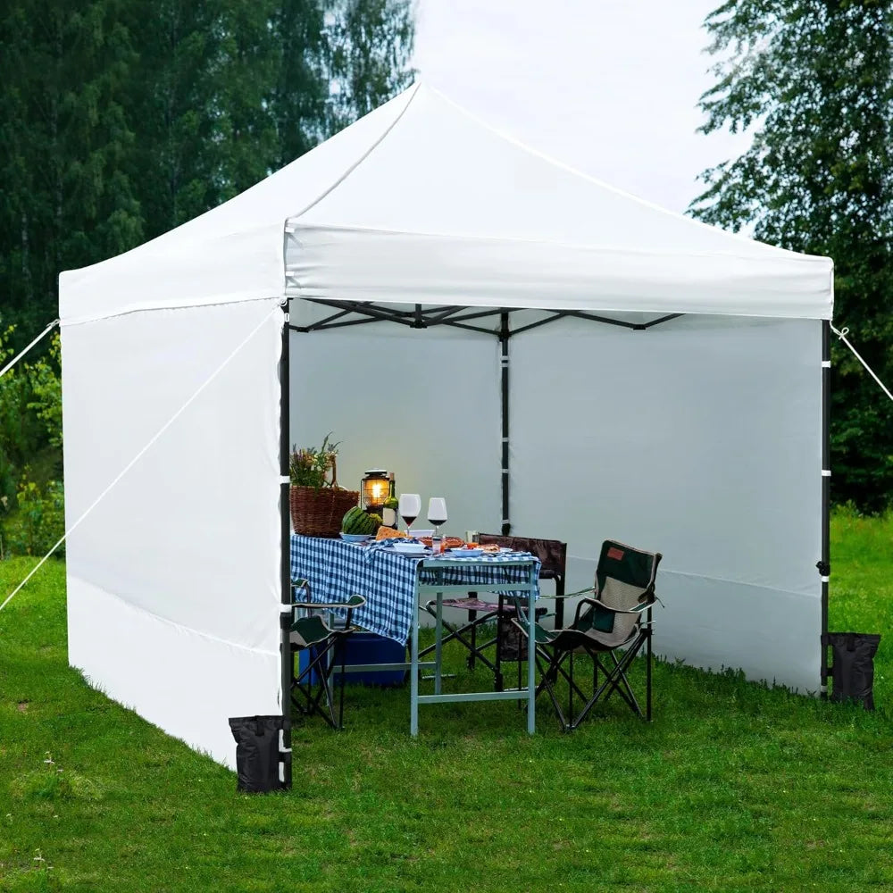 10x10 Pop Up Canopy Tent With Removable Sidewalls Waterproof