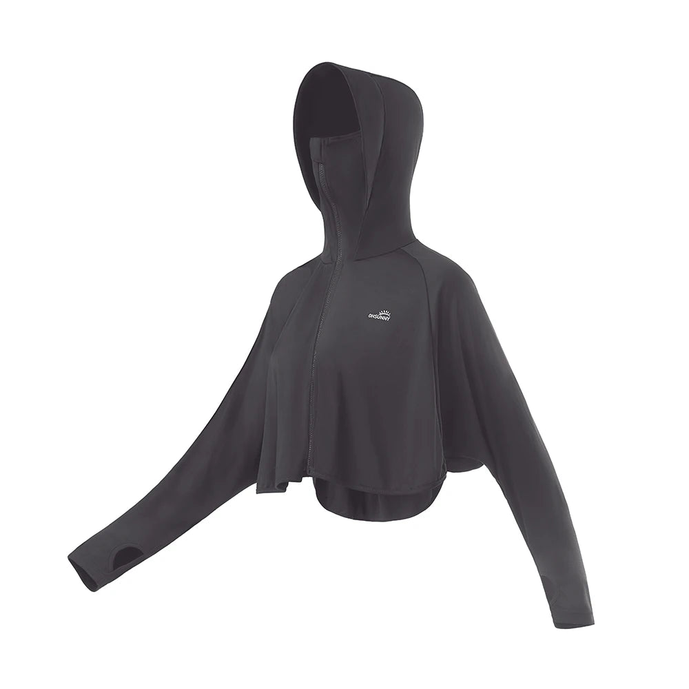 OhSunny Women's Sunscreen Jacket Outdoor Casual UV Protection Hoodie UPF50+ Breathable Coat for Running and Cycling