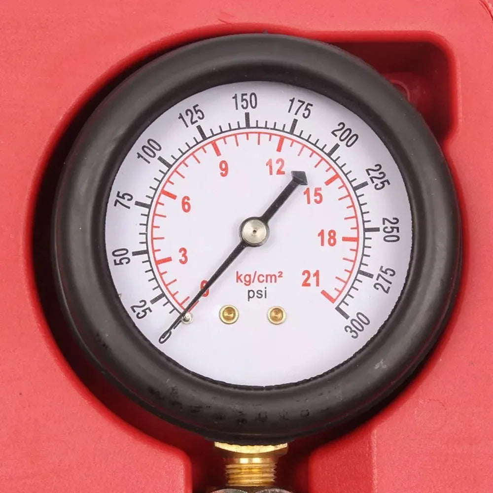 Petrol Engine Cylinder Compression Tester Kit Automotive and Motorcycles Tool 0 to 300 PSI Engine Cylinder Pressure 0 to 21 Bar Gauge