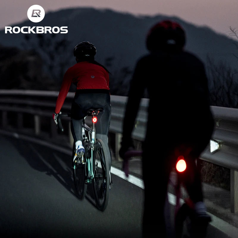 Rockbros Waterproof Type C Rechargeable Bicycle Headlight 200M Range With Tail Light Cycling Accessory