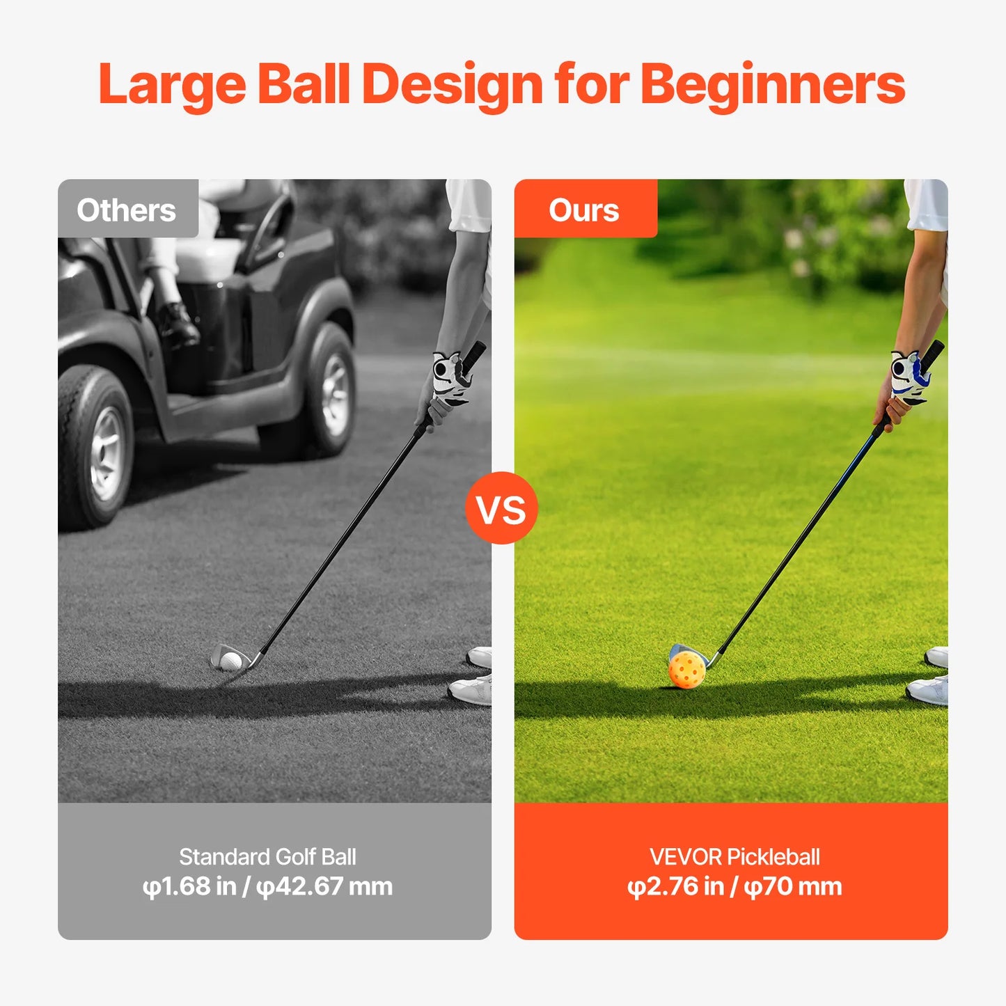 SucceBuy Three Six Nine Hole Kids Backyard Golf Bucket Game