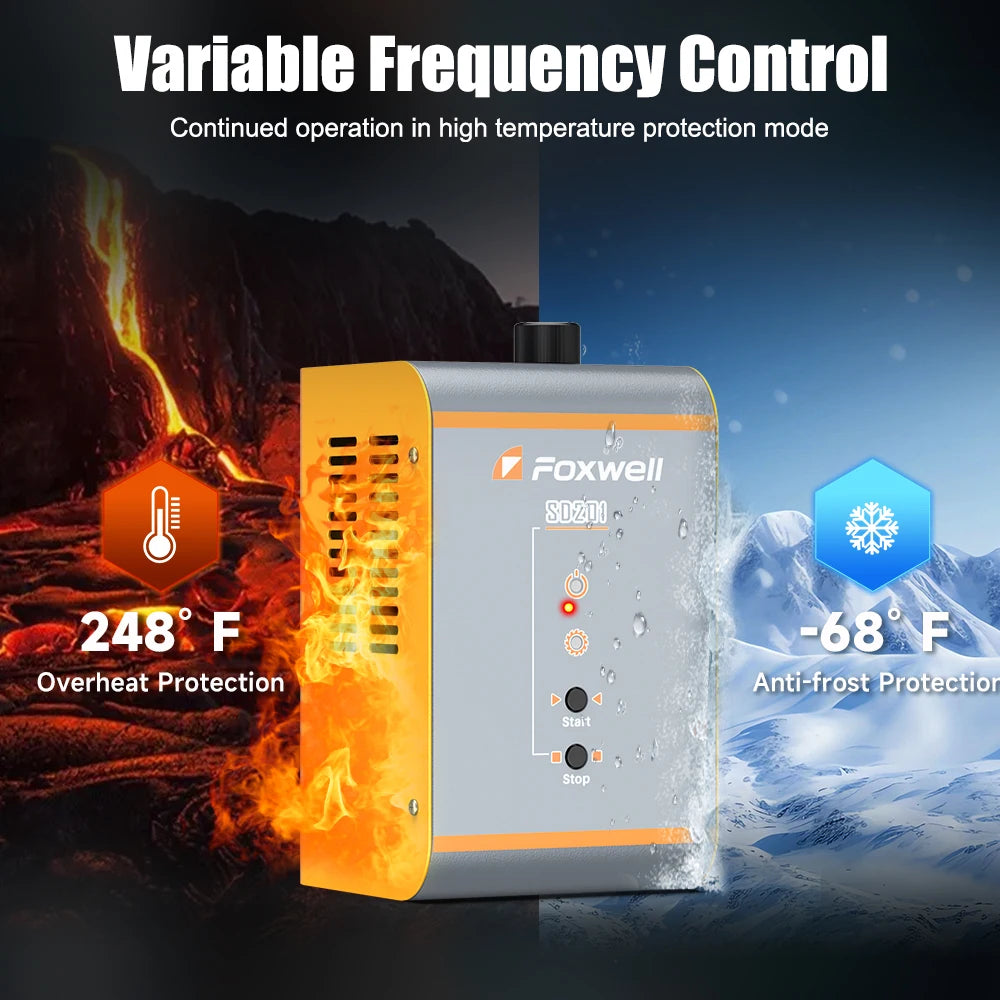 Foxwell SD201 12V Car Smoke Leak Tester Vacuum Fuel Pipe Oil Leakage Detector Auto Diagnostic Tool