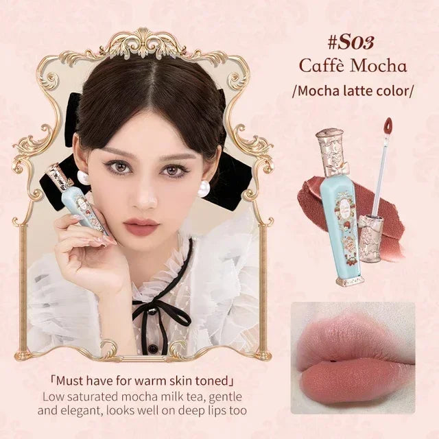Flower Knows Strawberry Rococo Series Cloud Lip Cream Lip Gloss Long Lasting Velvet Lip Tint Lipstick for Women