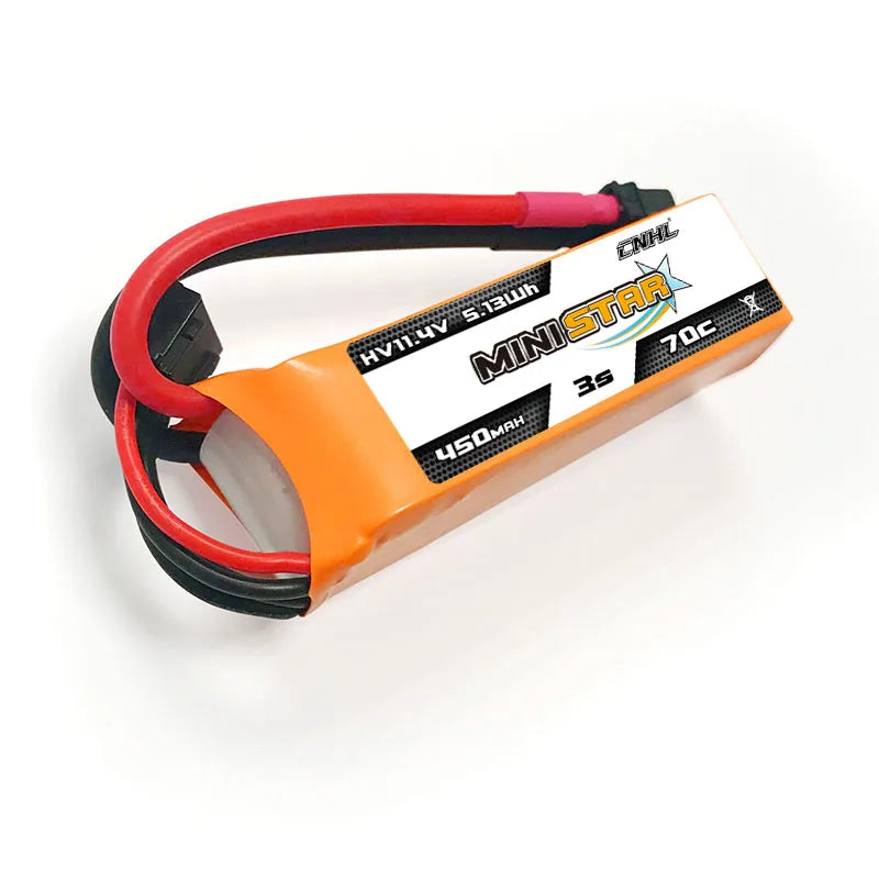 CNHL 3S 450mAh 11.1V Lipo Battery 70C MiniStar XT30 Plug for Mini Quadcopter RC FPV Racing Drone Airplane