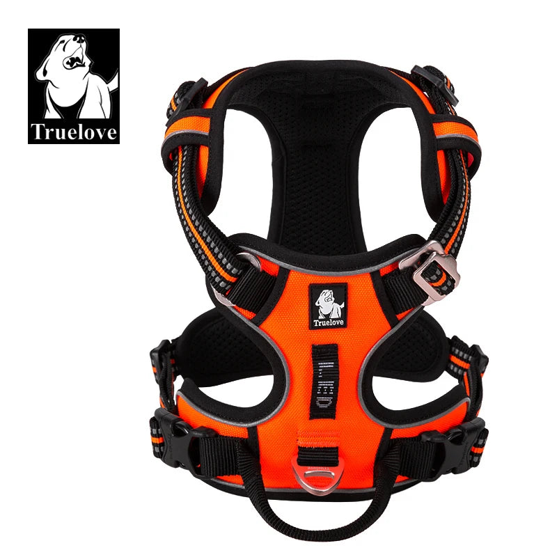 Truelove Pet Reflective Nylon Dog Harness No Pull Adjustable Medium Large Naughty Dog Vest Safety Walking Running Training