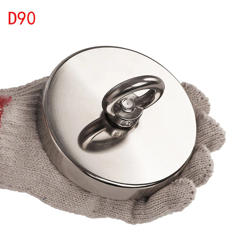 Fishing Magnet Neodymium 900 Lb Eyebolt 3.54 In Heavy Duty