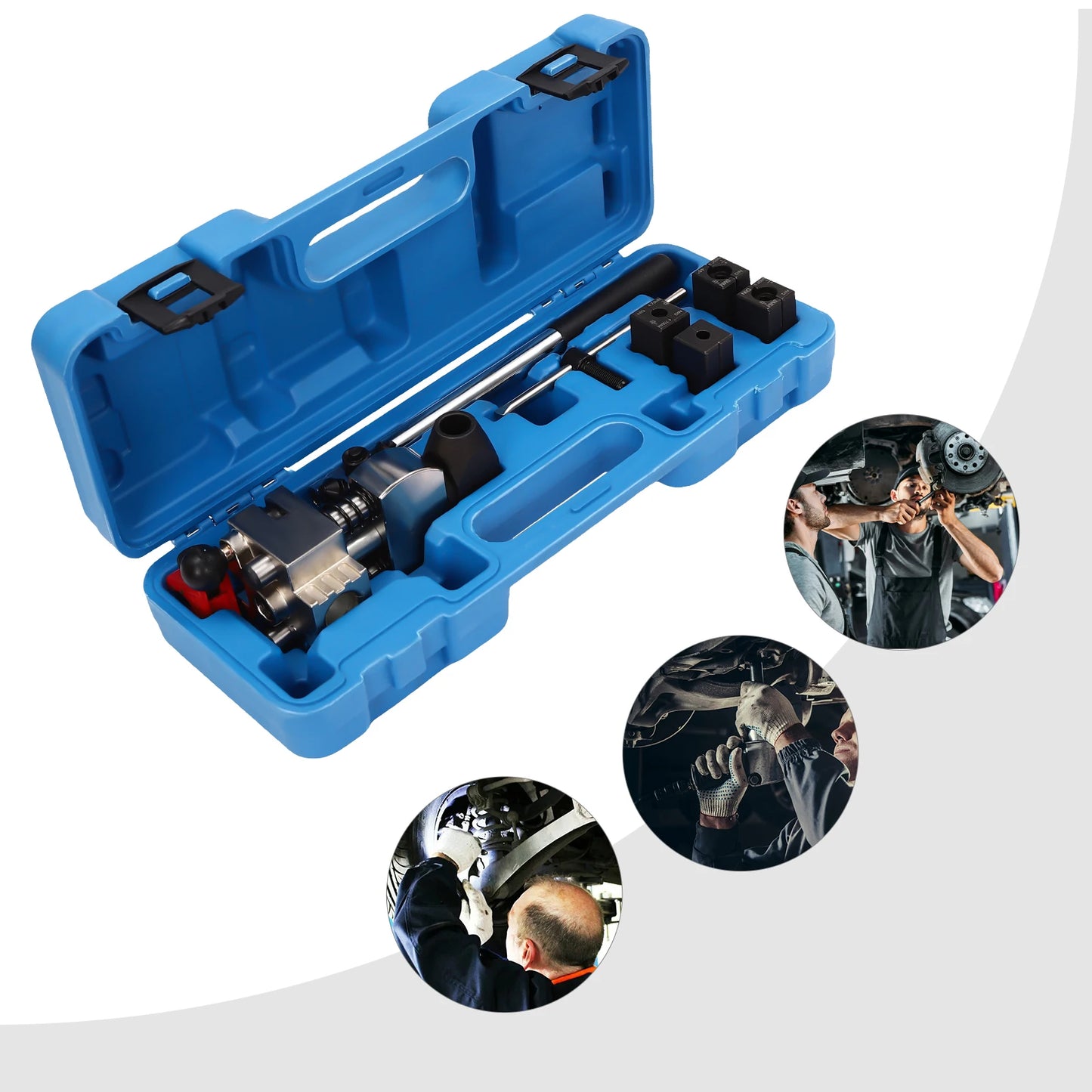 Manual Automotive Brake Line Flaring Tool Kit Carbon Steel with Box for Hydraulic and Oil Pipes