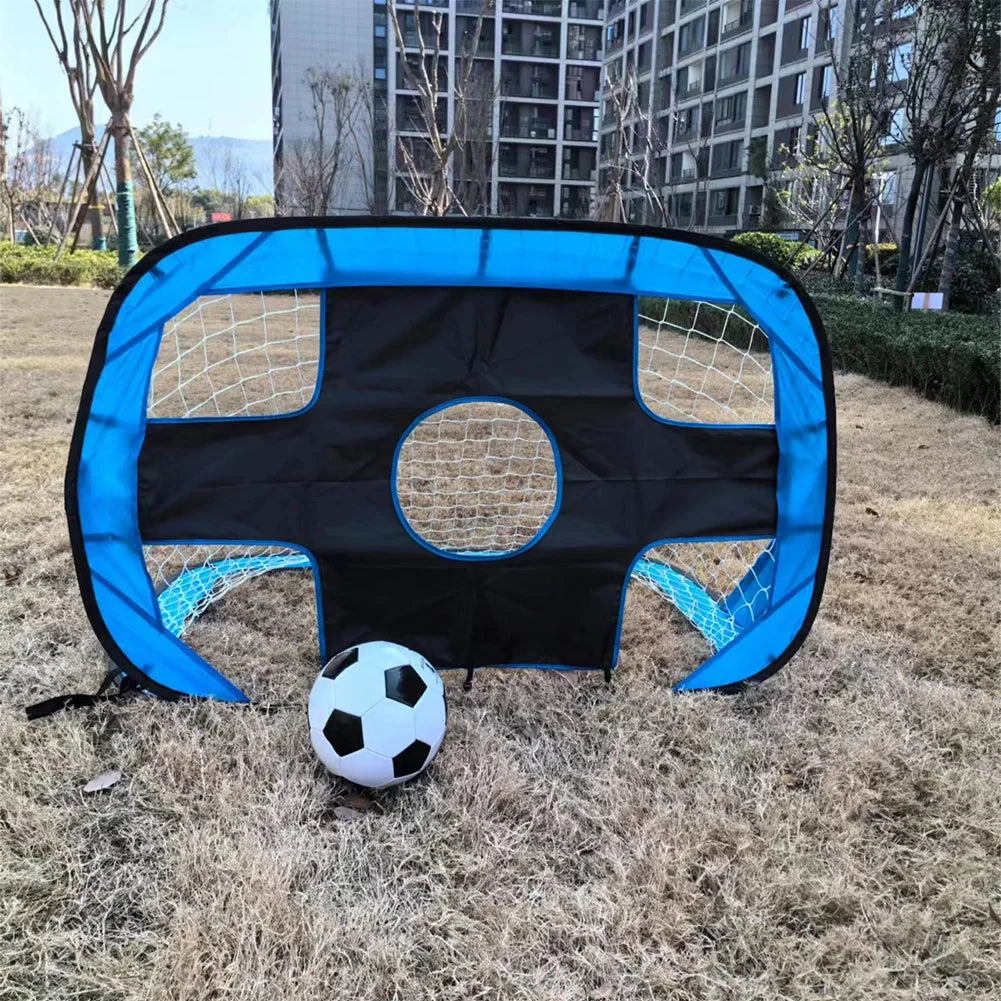 Kids Soccer Goal Portable Training Equipment with 4 Goal Modes Football Shooting Target Net for Backyard
