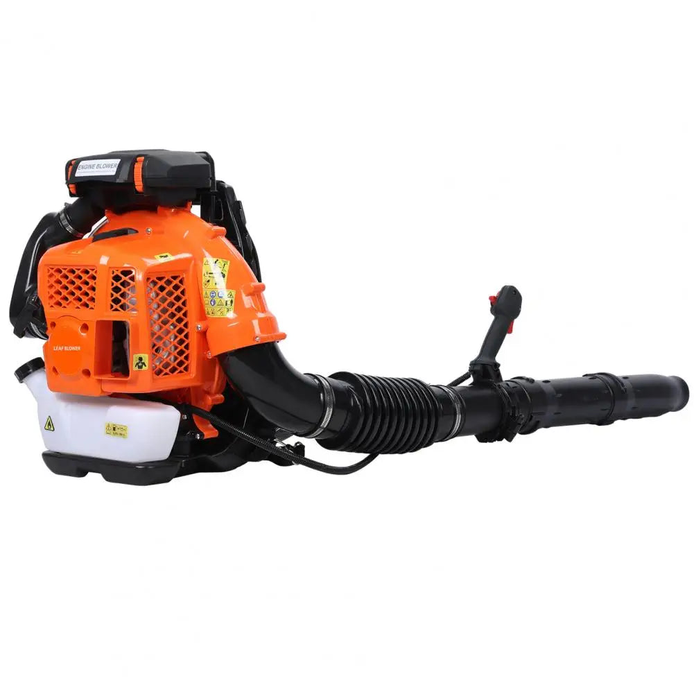 80cc Backpack Gas Leaf Blower 900 CFM Powerful Gas Powered Leaf Blower For Lawn Care Yard Debris Dust Orange
