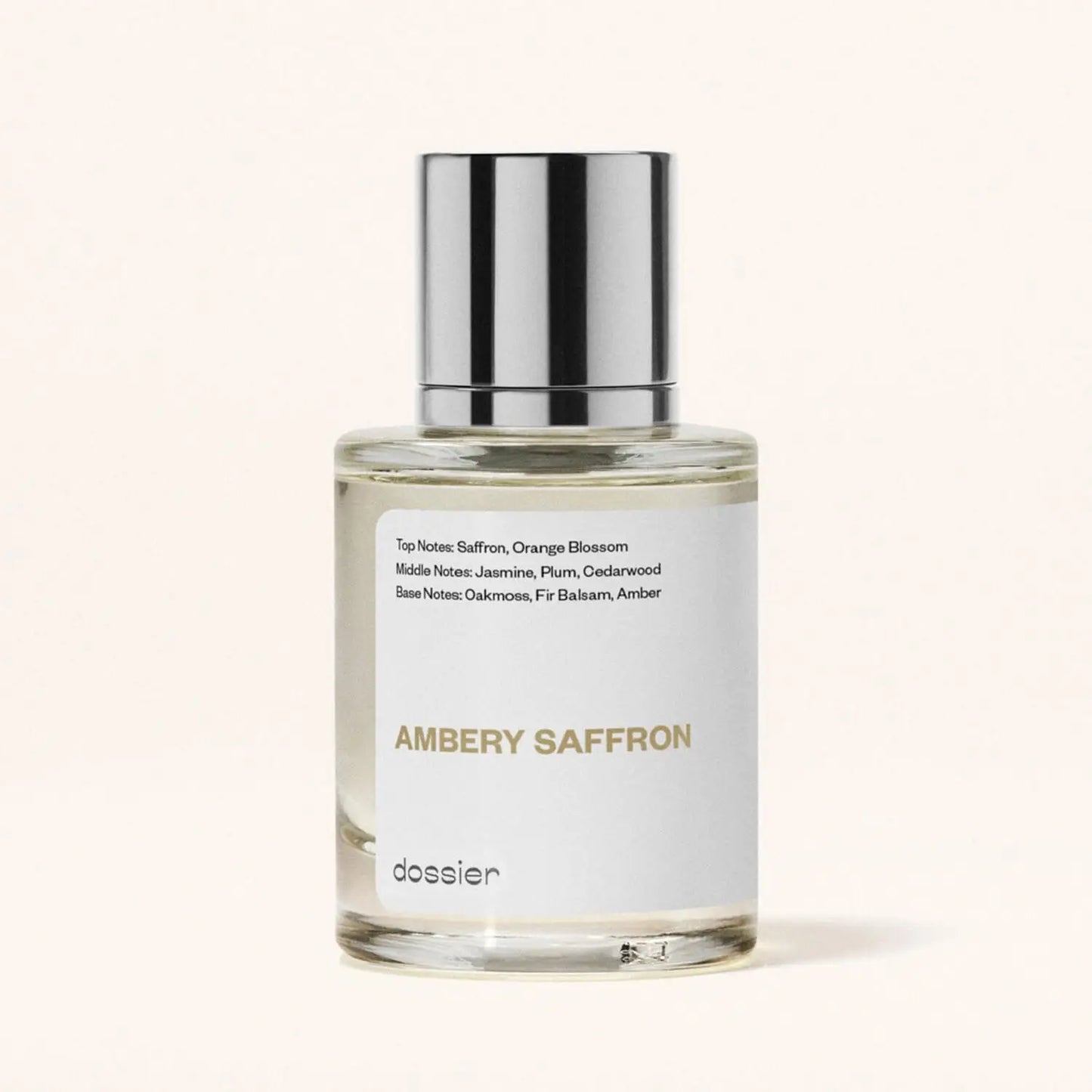 Dossier Ambery Saffron 1.7 Fl Oz Eau de Parfum Inspired by Baccarat Rouge 540 Vegan Unisex Perfume Spray