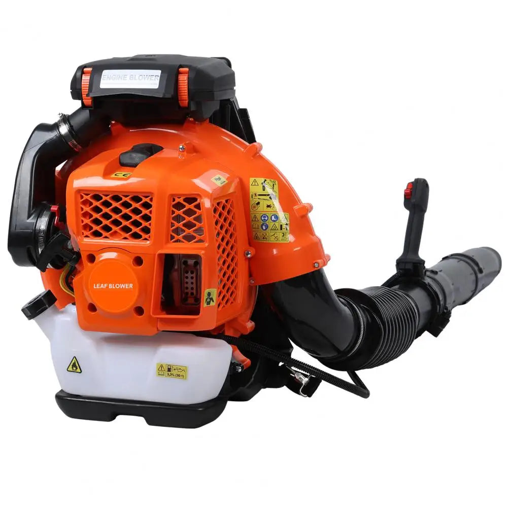 80cc Backpack Gas Leaf Blower 900 CFM Powerful Gas Powered Leaf Blower For Lawn Care Yard Debris Dust Orange