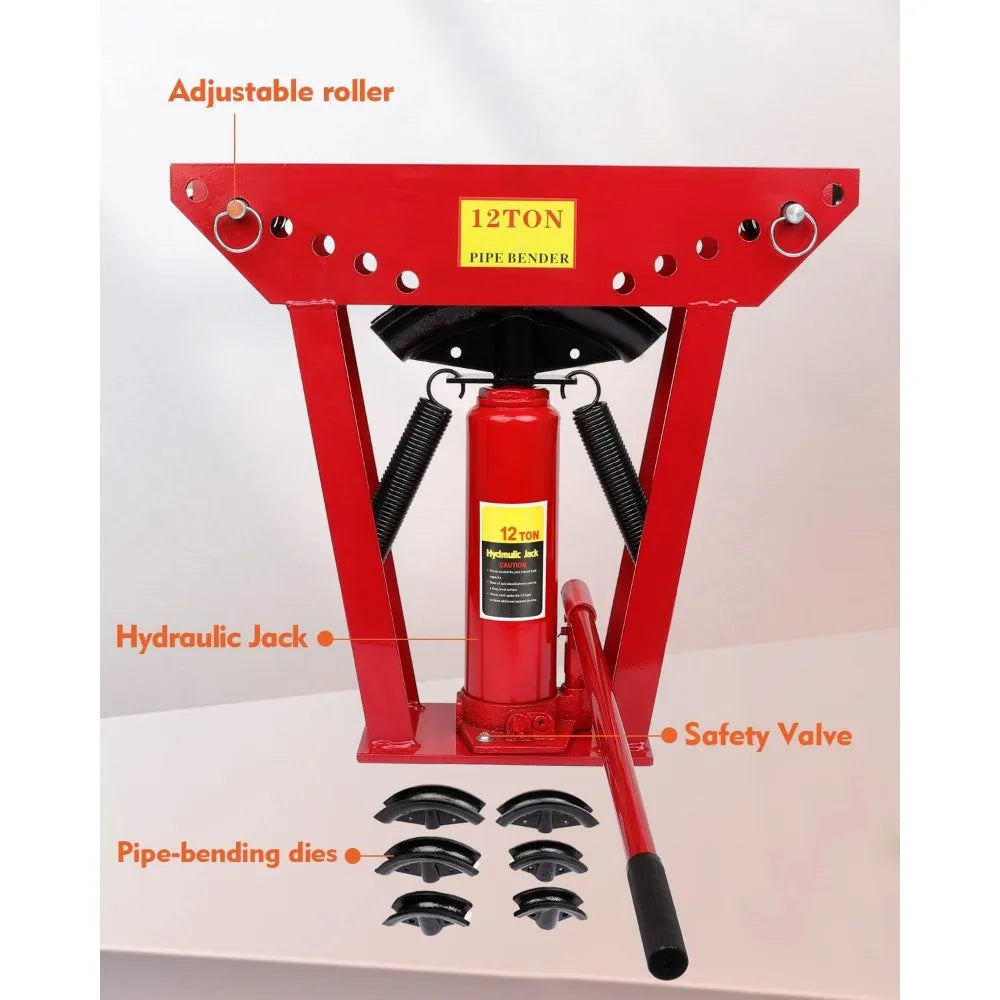 Hydraulic Pipe Bender Half Inch With 8 Die Set 16 12 Ton