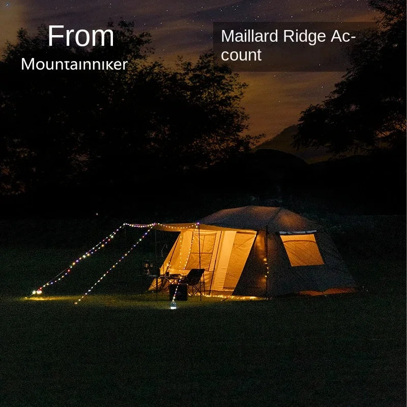 Mountainhiker One Button Tent Living Shell Shelter Ridge Tent with Two Bedrooms and One Living Room Automatic Beach Outdoor Large