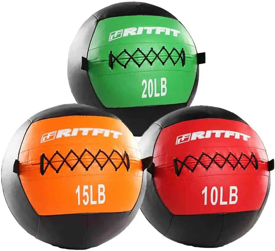 Medicine Ball Set 3 Pack 5 10 15 20 25 30 Lbs Core Training