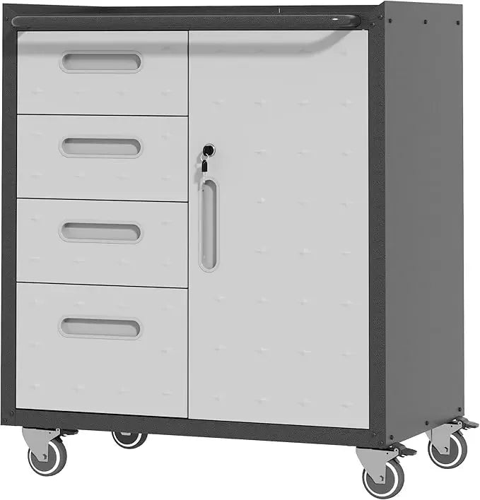 Metal Storage Cabinet On Wheels Rolling Tool Cabinet Locking