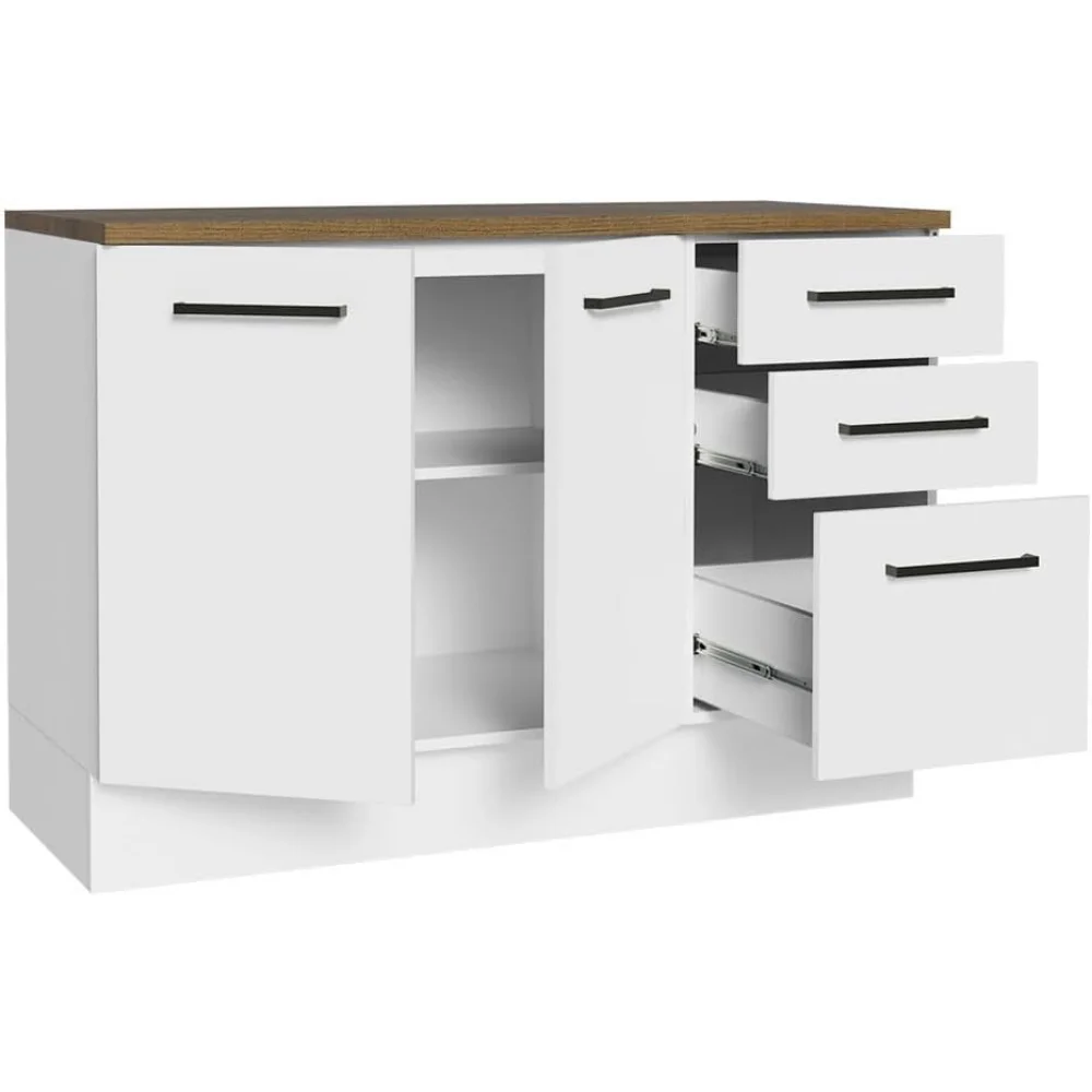 Heavy Duty Garage Cabinet With 2 Doors 3 Drawers 47 Inch