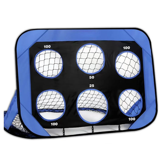 Kids Soccer Goal Portable Training Equipment with 4 Goal Modes Football Shooting Target Net for Backyard