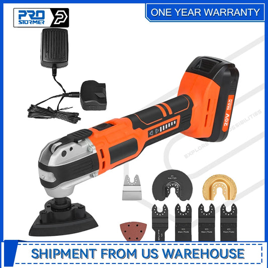 Oscillating Tool 20V Cordless Kits LAZYLAND Brushless Multitool with 6 Variable Speed Battery and Accessories