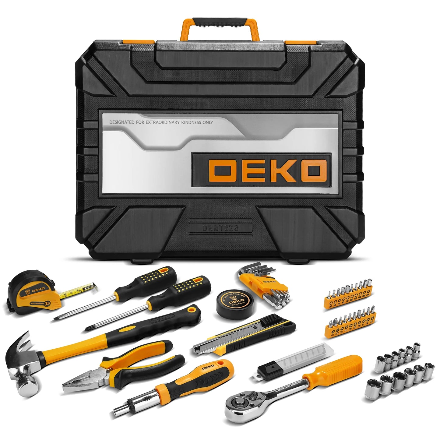 Deko 228Pcs Socket Wrench Auto Repair Tool Set Storage Case