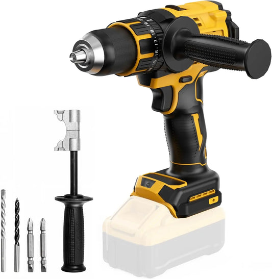 Hammer Drill Compatible with Dewalt 20V Max Battery Cordless Drill with Brushless Motor 1/2 Inch Keyless Metal Chuck