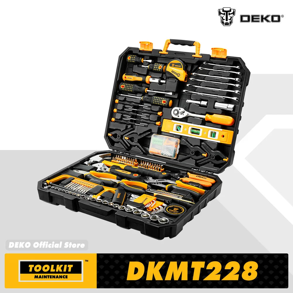 Deko 228Pcs Socket Wrench Auto Repair Tool Set Storage Case