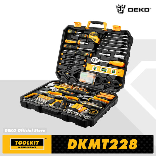Deko 228Pcs Socket Wrench Auto Repair Tool Set Storage Case