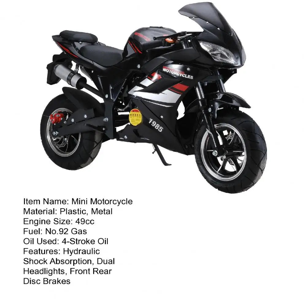49cc 4 Stroke Pocket Rocket Motorcycle With 8 Inch Wheels
