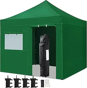 10x10 Pop Up Canopy Tent With Removable Sidewalls Waterproof