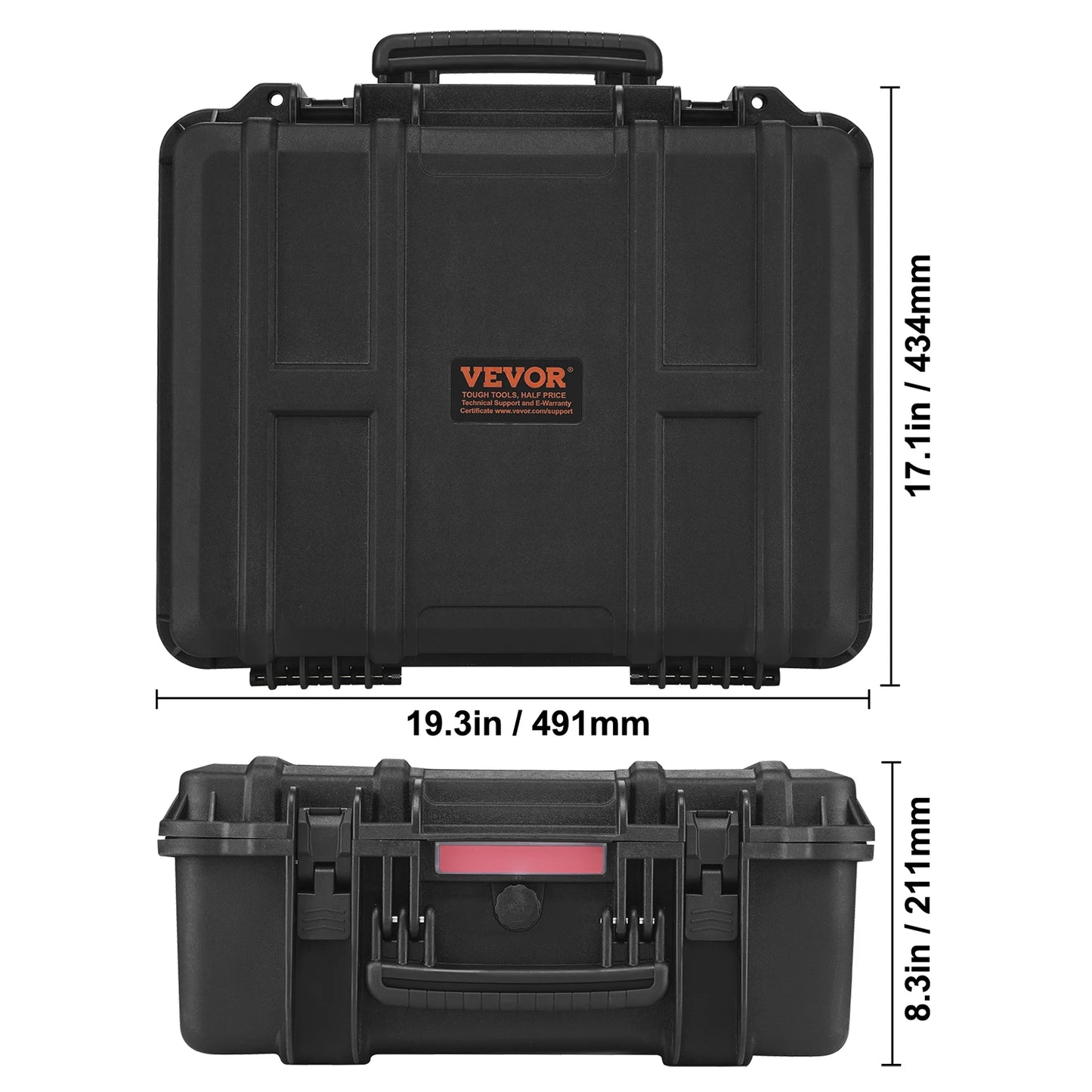 SucceBuy Hard Pistol Cases with Pre-Cut PU Foam Lining Waterproof Dustproof Lockable Gun Case for 1 to 6 Pistols