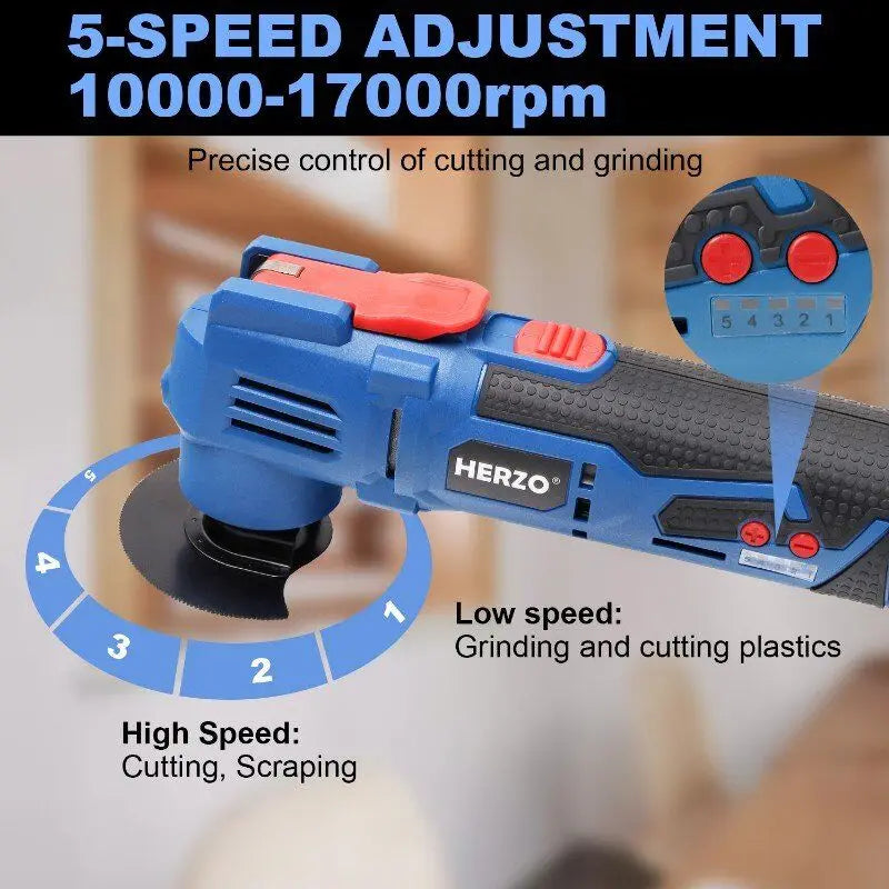 Herzo 20V Cordless Oscillating Tool Brushless For Cutting