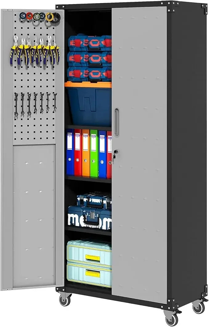Metal Storage Cabinet With Wheels Rolling Tool Cabinet