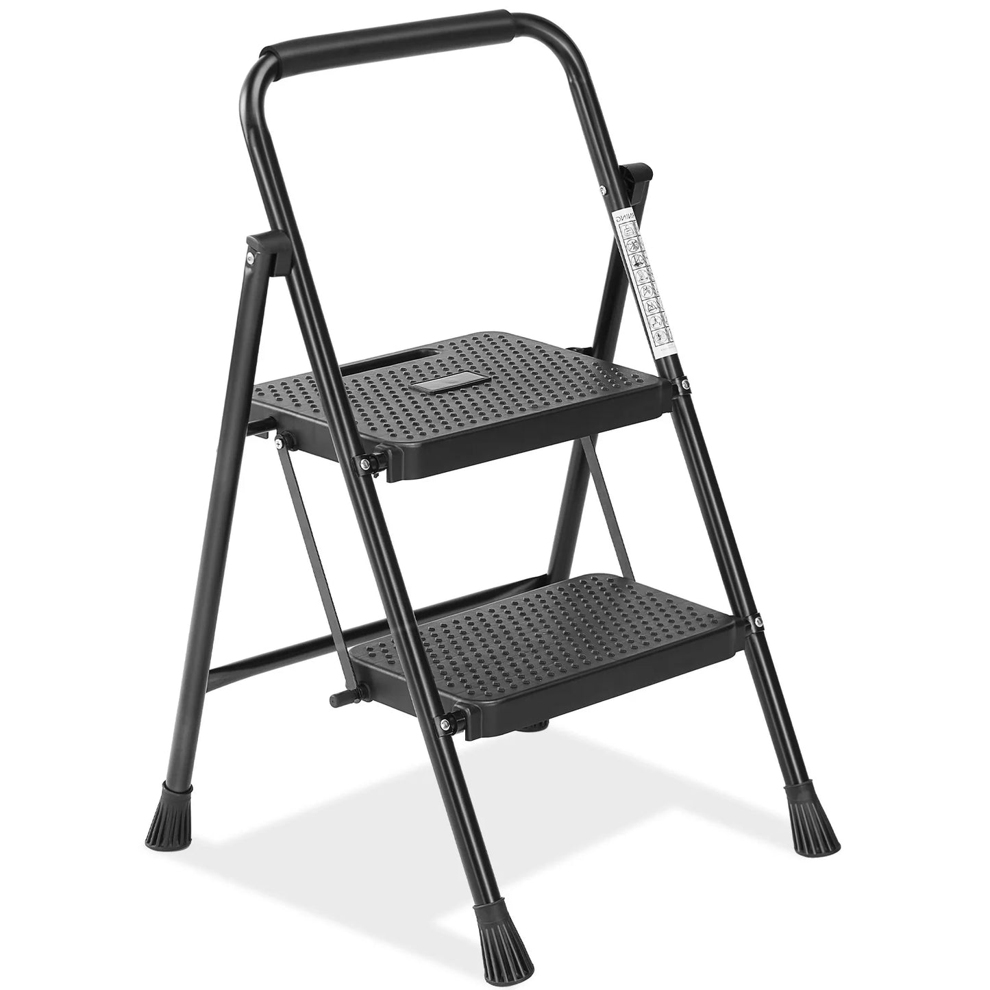 JHK Folding Step Ladder Stool With Anti Slip Pedal 800 Lbs